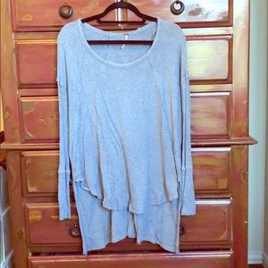 Free People grey long sleeve top